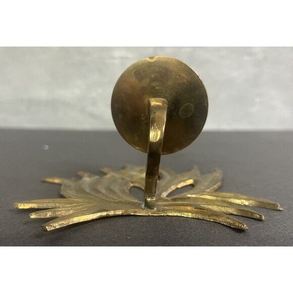 Set of Vintage Brass Lotus Flower‎ Decorative Wall Candleholder Metal Sconces - Picture 10 of 13